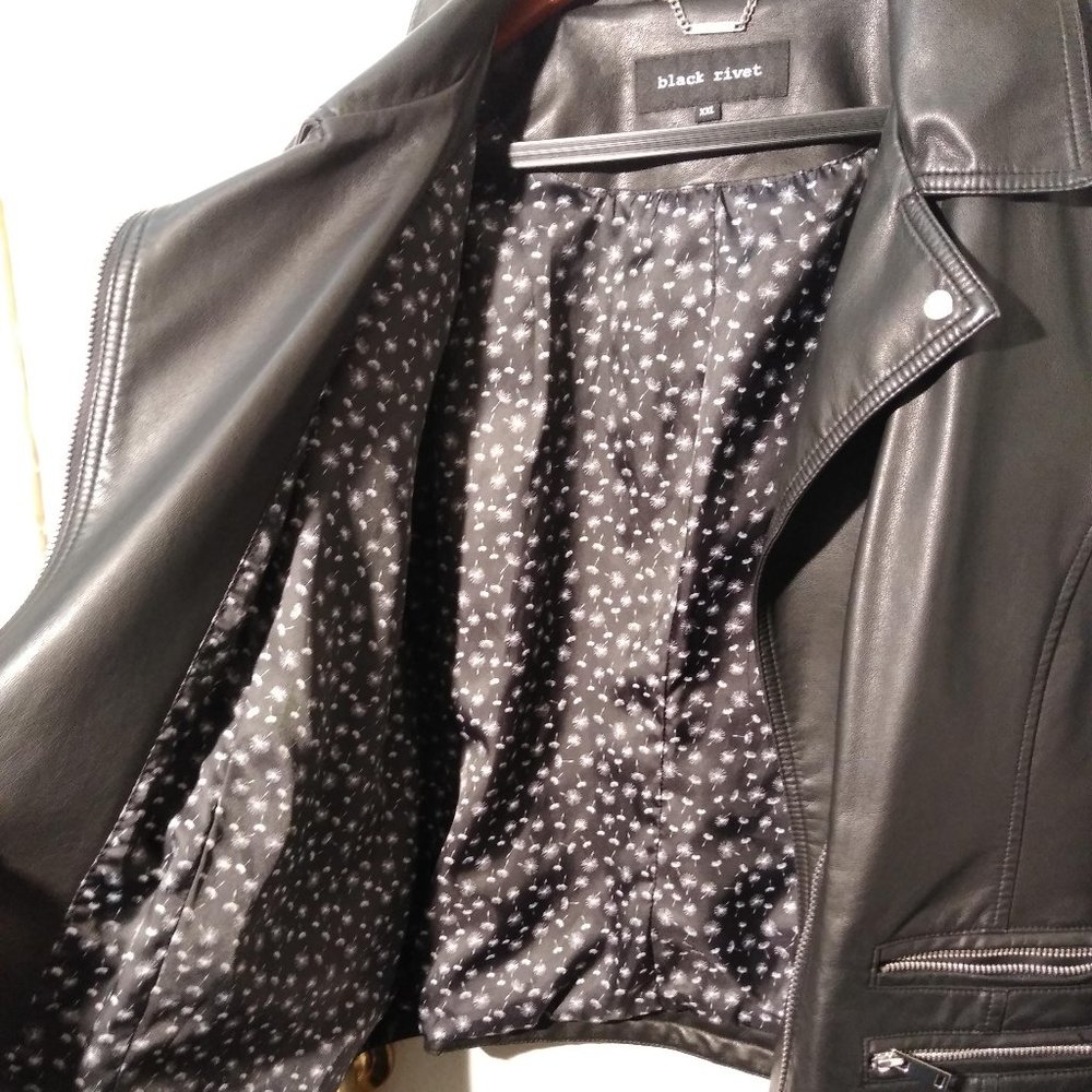 BLACK RIVET Leather Jacket - Picture 5 of 6